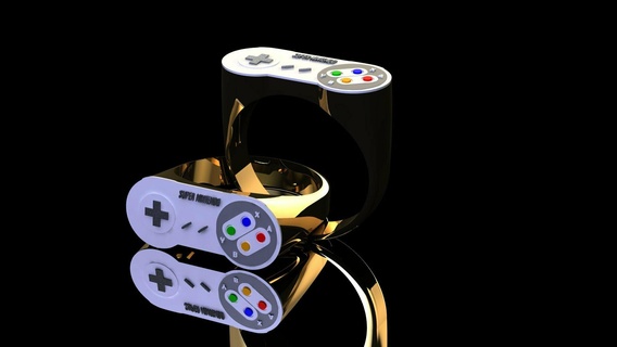 super Nintendo anel 3d print model - Mito3D