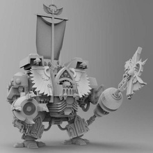 super old preachy boxy robot badass beating stick game toy warhammer 40k venerable mecha mech dreadnought chaplain 3d print model - Mito3D
