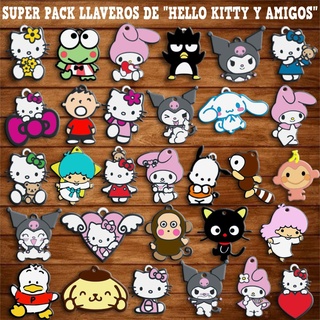 Super Pack 30 Schlüssel Ringe Hallo Kitty Freunde Schlüsselbund Melodie kuromy lebhaft Zeichnung Anhänger Sanrio Sanryo 3d print model - Mito3D