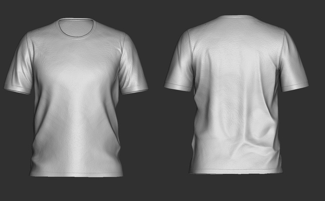 super realistic t-shirt fashion tshirt shirt model human texture 3d print model - Mito3D
