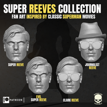 super reeves head collection action figures 3d print model - Mito3D