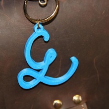 super simple initial keychains jewelry quick print fast 3d print model - Mito3D