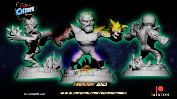 super Skrull merveille uni chibi 3d print model - Mito3D