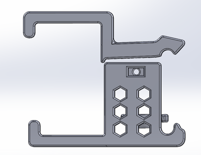 súper sólido enchufe tira soporte caja acero mesa hogar casa 3d print model - Mito3D
