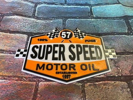 super speed motor oil sign 3mf 3d print model - Mito3D