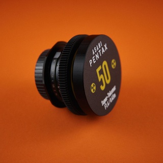 Süper Takumar 50mm odak dişli profesyonel tpu eklemek Asahi Pentax 50 nostaljik lens takip et sinema modu kapağı 3d print model - Mito3D
