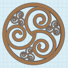 super triskel art decoration wall symbol celtic 3d print model - Mito3D