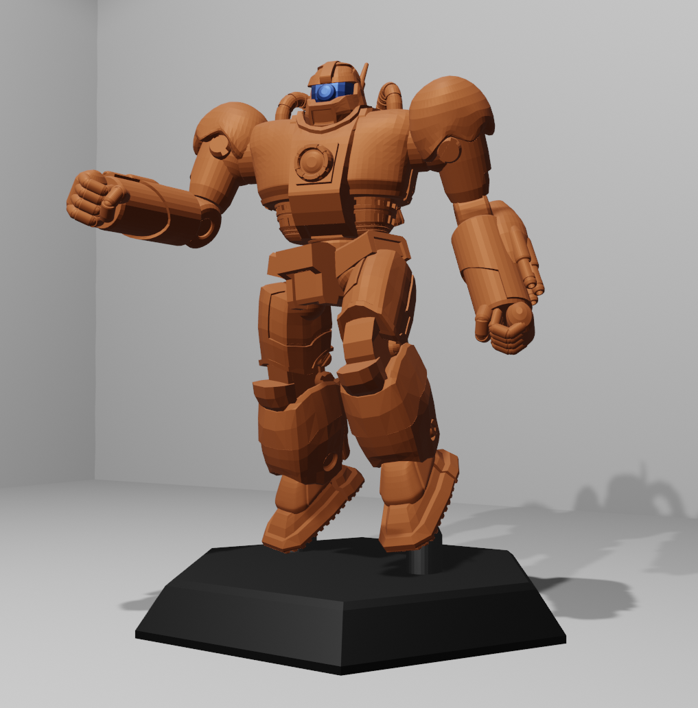 magnífico búho mech mecha robot americano battletech juego guerra mesa figura 3D print model - Mito3D