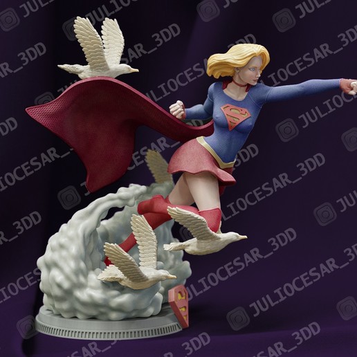 supergirl art juegos la flecha gwen de spiderman día del juicio final niña superhéroe blackcat catwoman wonderwoman lex superboy dc batman superman 3D print model - Mito3D