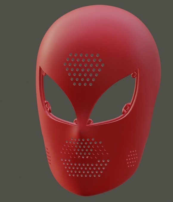 superior spider man cara concha lentes 3D print model - Mito3D