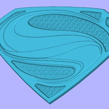 superman art cnc justice league plaque 3d print model - Mito3D