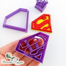 superman jewelry cutter jewellery polymer clay 3d print model - Mito3D