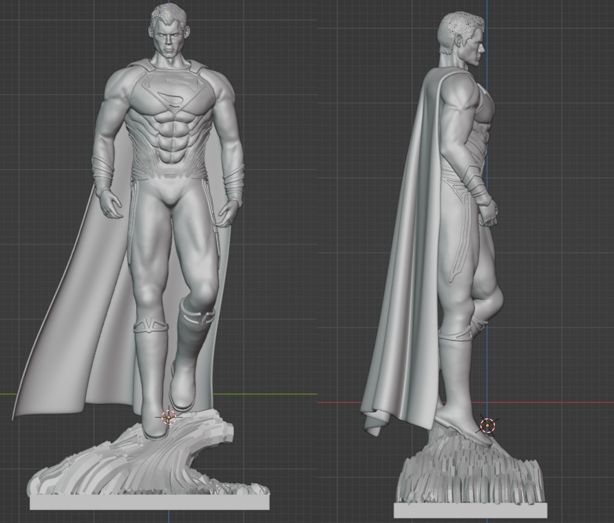 superhombre juguete dc hombre acero héroe 3D print model - Mito3D