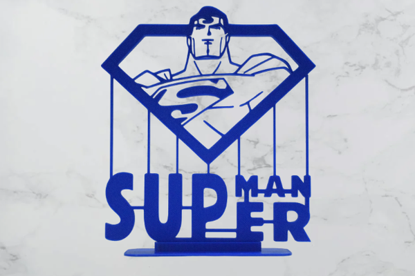 superman 2d anime logo movie gift 3d print model - Mito3D