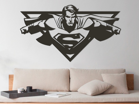 superman art 2d lithophanes 3d print model - Mito3D
