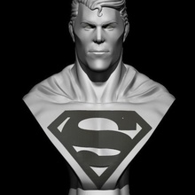 superman game sculpture bust comics dc superhero man steel iron statue toy 3d print model - Mito3D