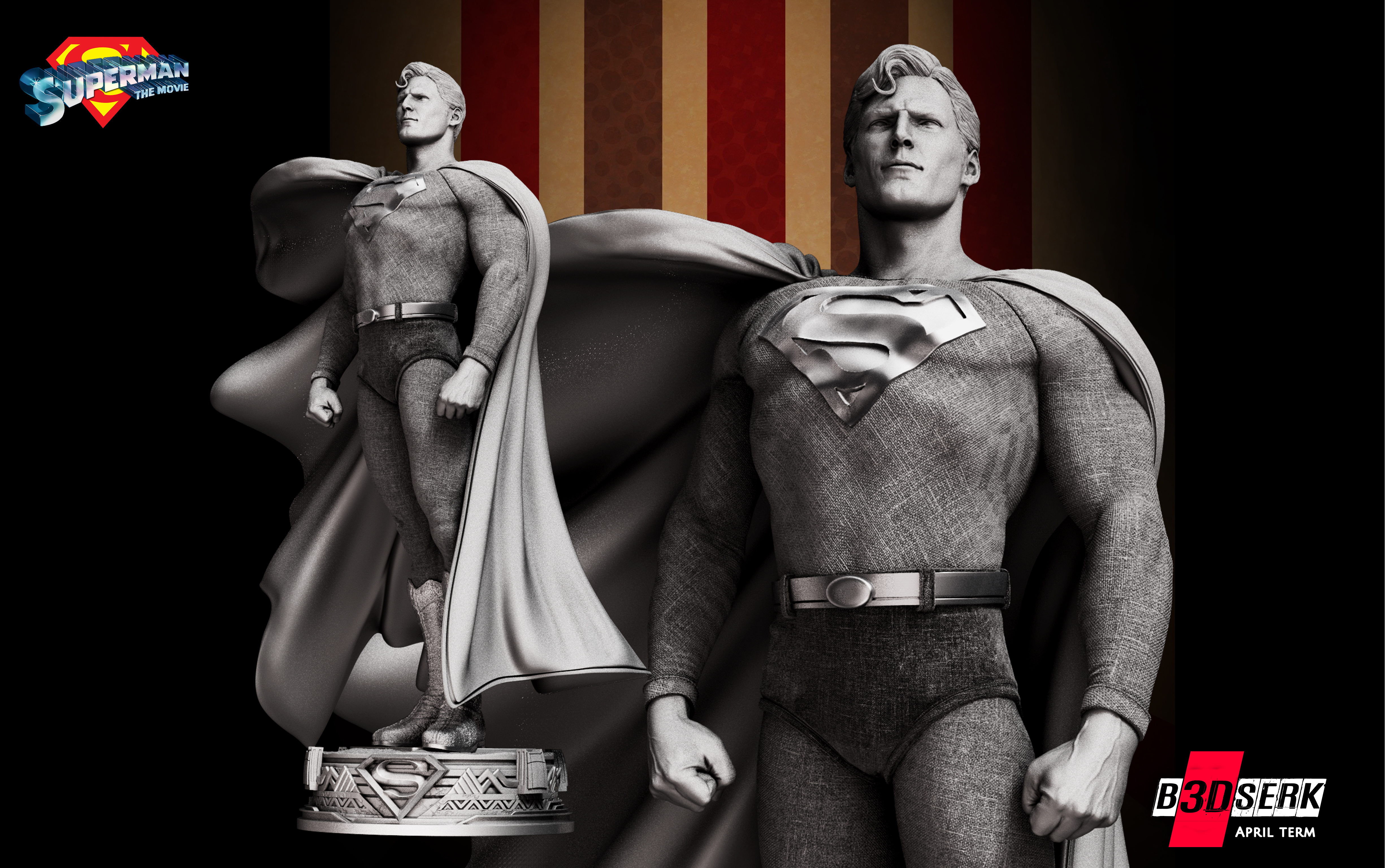 superhombre 1978 cristóbal juez local estatua busto 3d 3D print model - Mito3D