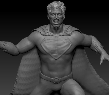 Superman bizarre figure 3d print model - Mito3D