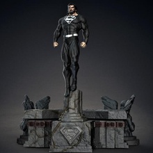 superman noir art de bande dessinée dc batman robin les collections la statue l'ange 3d print model - Mito3D