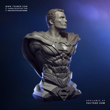 superman büstü - 3d baskı koleksiyon sanat adalet Ligi erkek süper kahraman film karakter çizgi roman dc zbrush oyuncak Süpermen 3d print model - Mito3D