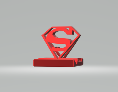 superman cell phone holder ceular base porta comic support 3d print model - Mito3D