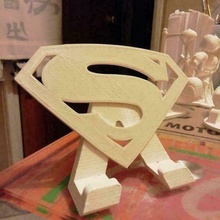 superman cell phone holder heroes superheroes support 3d print model - Mito3D