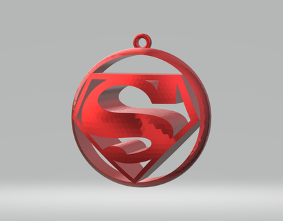 superuomo Natale sfera palla logo dc giustizia lega santo albero super eroe 3d print model - Mito3D