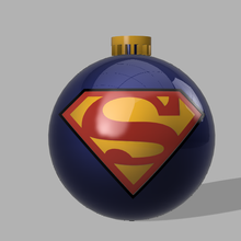 Superman Noël sphère arbre geek super Balle 3d print model - Mito3D