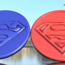 superman coaster paire la maison idealab drinkcoaster 3d print model - Mito3D