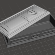 superman coffin various batman 3d print model - Mito3D