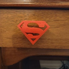 superman drawer knob dc universe furniture 3d print model - Mito3D