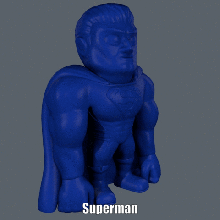 superman einfach drucken, ohne Unterstützung Kunst cartoon dc comics Abbildung held Modell Skulptur luifer supportless 3d print model - Mito3D