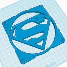 superman fan cover 120mm 3d print model - Mito3D