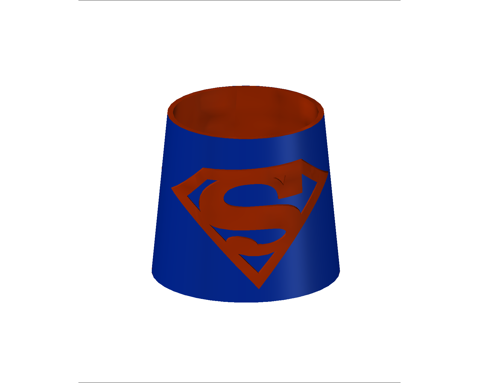 Superman pot fleur dc bandes dessinées ornement crayon titulaire soutien 3D print model - Mito3D
