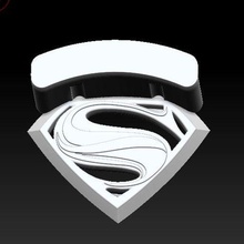 superman headphone wall mount holder headphones wallmount headphoneholder 3d print model - Mito3D