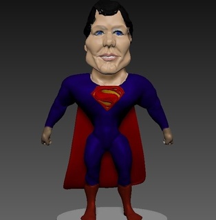 superman henry cavill Art caricature toon 3d print model - Mito3D