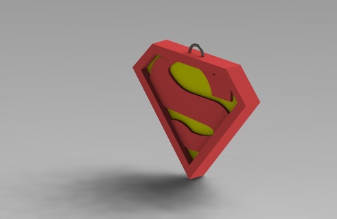 Süpermen anahtar Zincir 3d print model - Mito3D