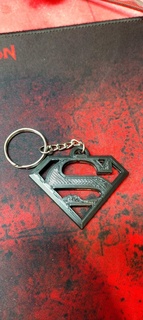 superman key chain 3d print model - Mito3D