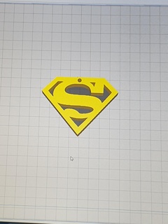 superman key ring comics heroes superhero 3d print model - Mito3D