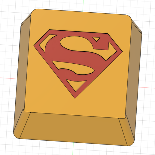 Superman keycap gadget dc héros super 3D print model - Mito3D