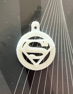 superman keychain 3d print model - Mito3D