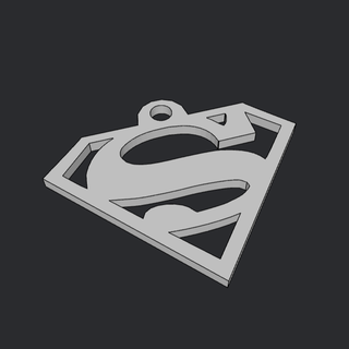 superman keychain keychain superman  3d print model - Mito3D