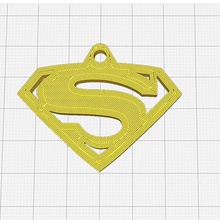 superman trousseau de clés la mode anneau porte-clés luifer 3d print model - Mito3D