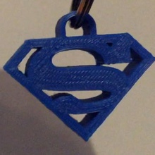 superman keychain - keychan various key ring logo fast 3d print model - Mito3D