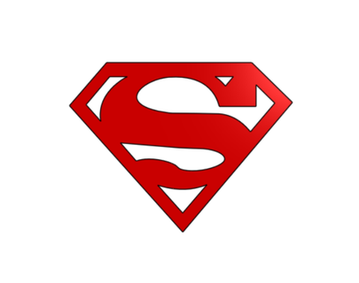 superman logo1 logo dc hero art 3d print model - Mito3D