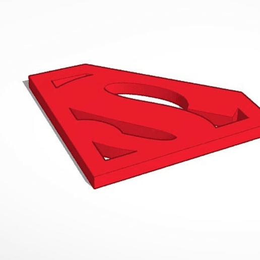 superman logo tool 3d printing designs superhero 3D print model - Mito3D