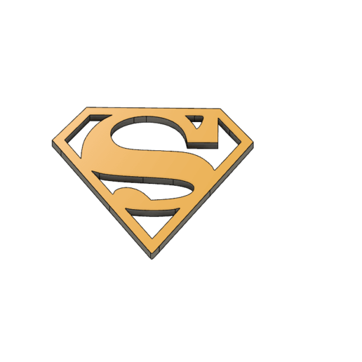 superman logo ev Süpermen süper 3D print model - Mito3D