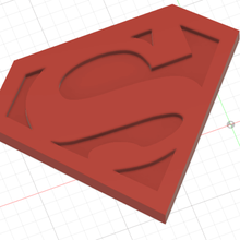 logo de superman gadget 3d print model - Mito3D