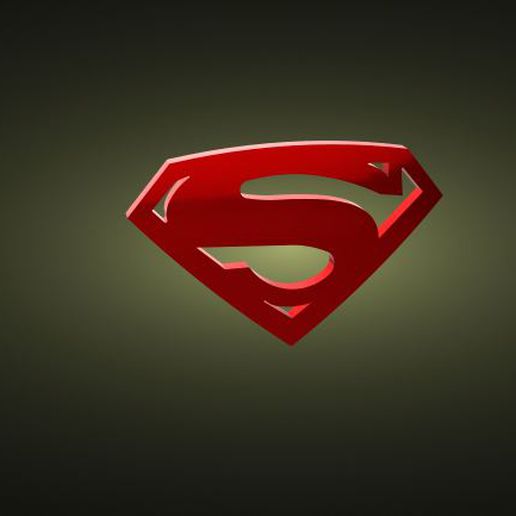 superman logo 3D print model - Mito3D