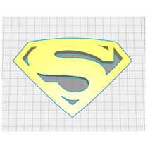 logo di superman - l'uomo d'acciaio dc comics art luifer il fumetti 3d print model - Mito3D